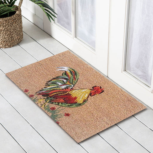 Nat Rooster Latex-Coir Doormat, 45x75cm - Doormats