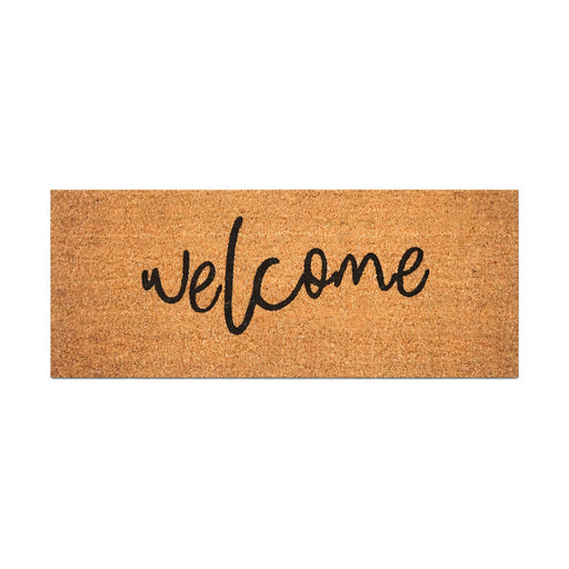 Welcome Script, Wide PVC Backed Doormat, 45x110cm - Doormats