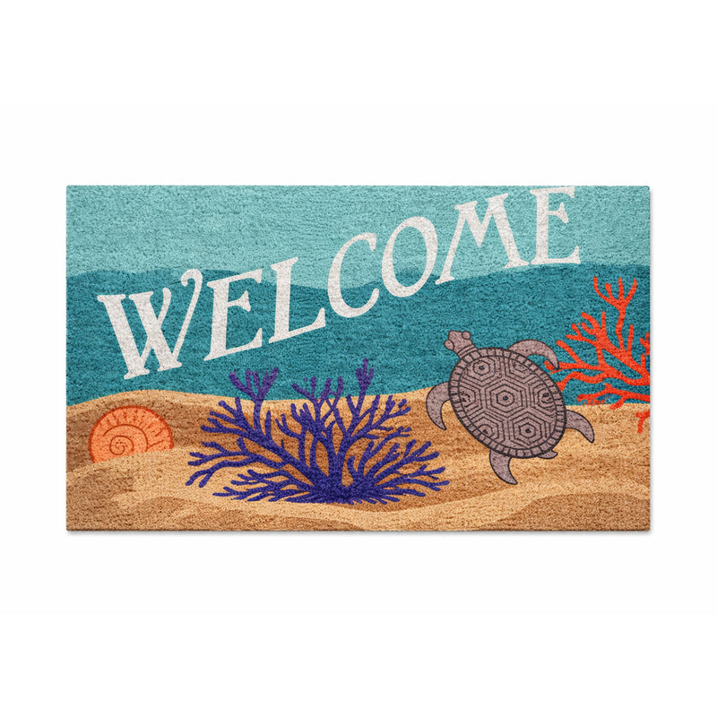 Turtle PVC Backed Coir Doormat, 45x75cm - Doormats.com.au