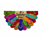 Summer Thongs PVC Backed Coir Doormat 45x75cm - Doormats.com.au