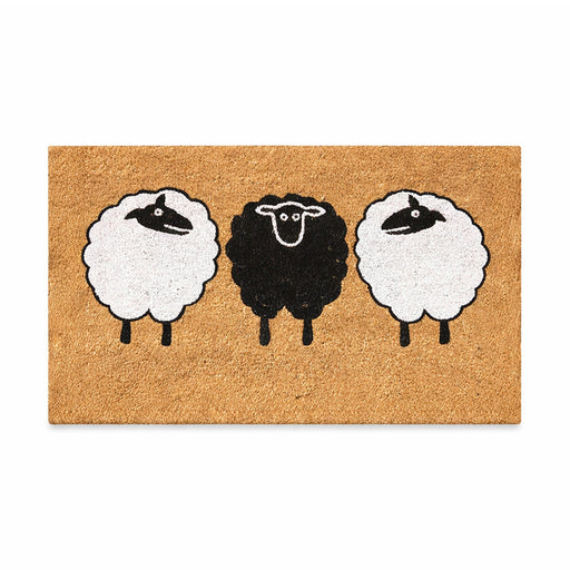 3 Sheep PVC Backed Doormat, 45x75cm - Doormats