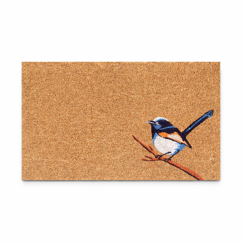 Blue Wren PVC Backed Coir Doomat, 45x75cm - Doormats