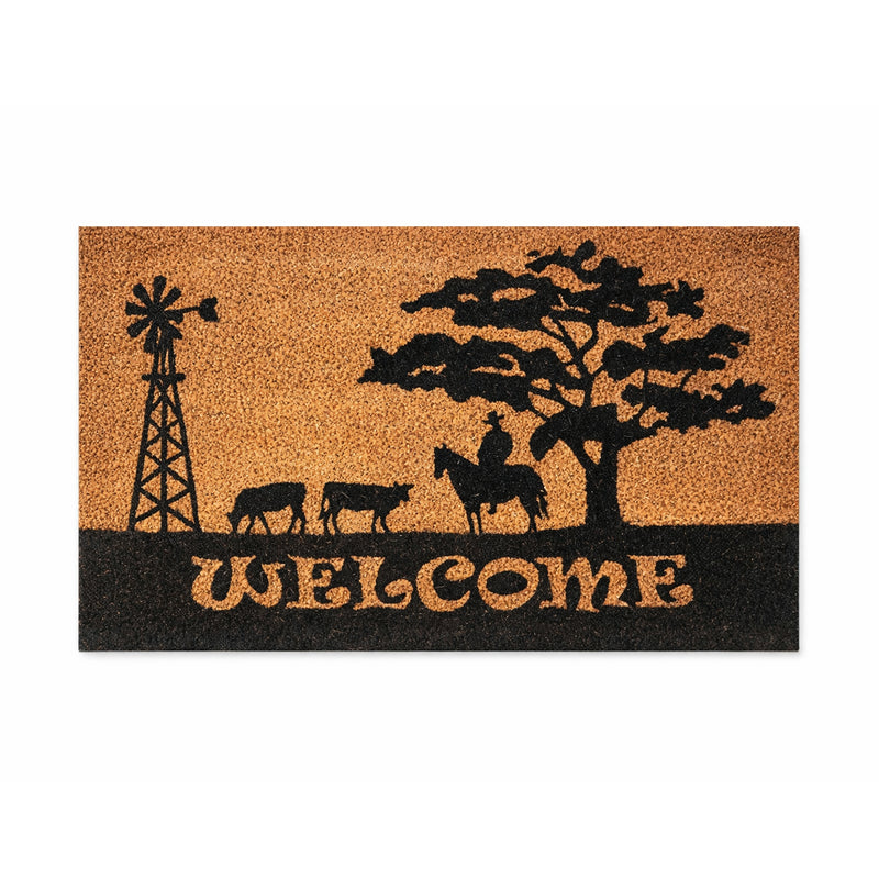 Welcome Country PVC Backed Coir Doormat 45x75cm - Doormats.com.au