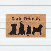 Party Animals Latex-Coir Doormat, 45x75cm - Doormats