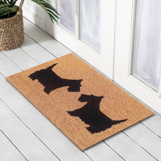 Scotty Dogs Latex-Coir Doormat, 45x75cm - Doormats