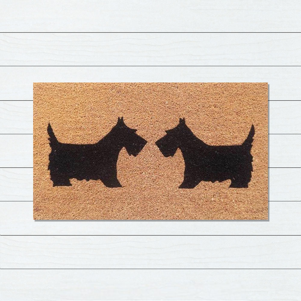 Scotty Dogs Latex-Coir Doormat, 45x75cm - Doormats