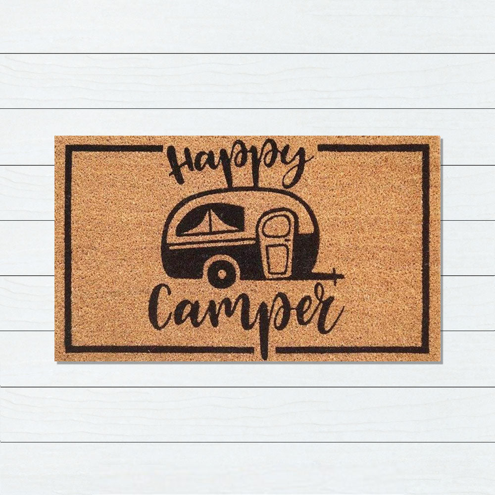 Retro Camper Latex-Coir Doormat, 45x75cm - Doormats