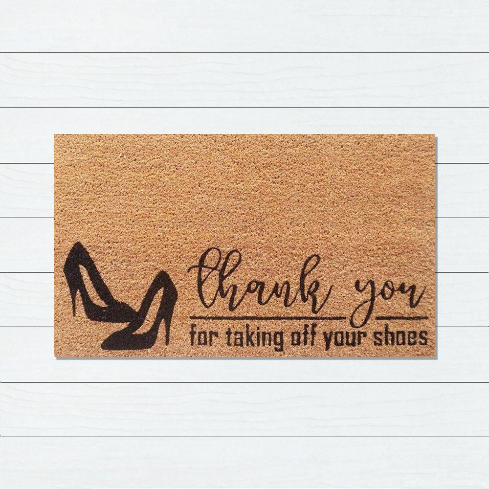 Shoes off Latex-Coir Doormat, 45x75cm - Doormats