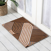 Geometric PVC Backed Coir Doormat, 45x75cm - Doormats