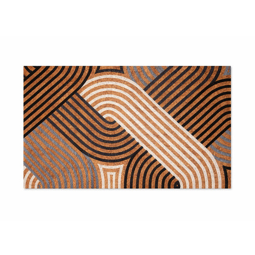 Geometric PVC Backed Coir Doormat, 45x75cm - Doormats.com.au