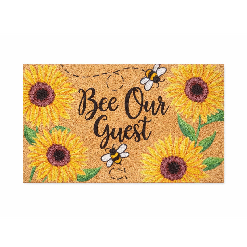 Be Our Guest PVC Backed Coir Doormat, 45x75cm - Doormats.com.au