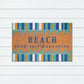 Beach, Sand, Surf & Sunshine PVC Backed Coir Doormat, 45x75cm