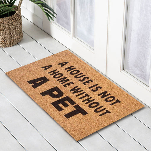 House Without Pet Latex-Coir Doormat, 45x75cm - Doormats