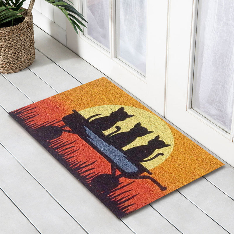 Kittens Sun Latex-Coir Doormat, 45x75cm - Doormats