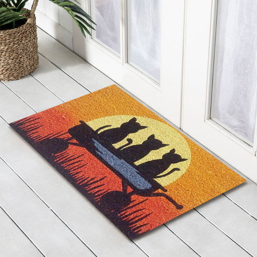Kittens Sun Latex-Coir Doormat, 45x75cm - Doormats