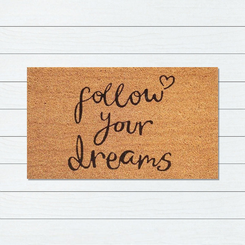 Follow Dreams Latex-Coir Doormat, 45x75cm - Doormats
