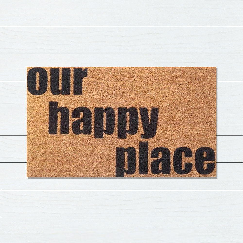 Happy Place Latex-Coir Doormat, 45x75cm - Doormats