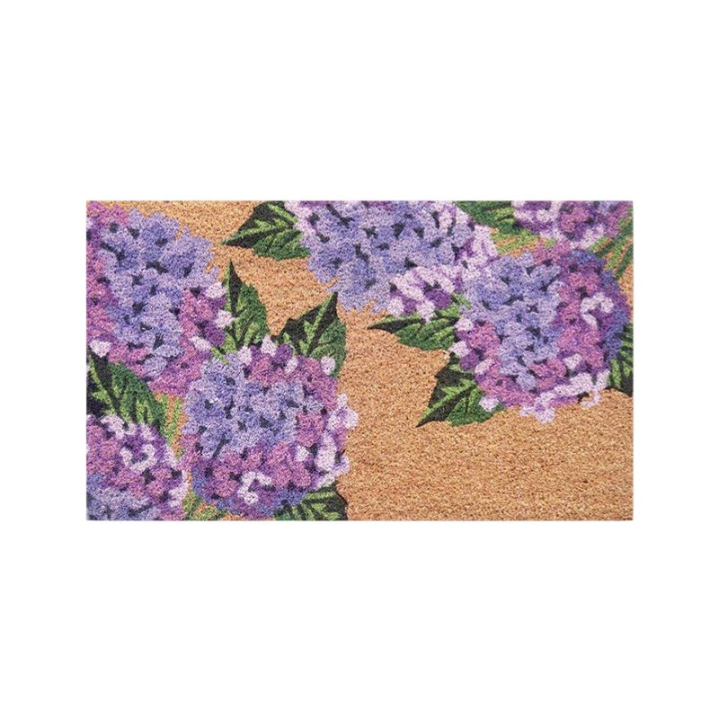 Hydrangea PVC Backed Coir Doormat, 45x75cm - Doormats.com.au