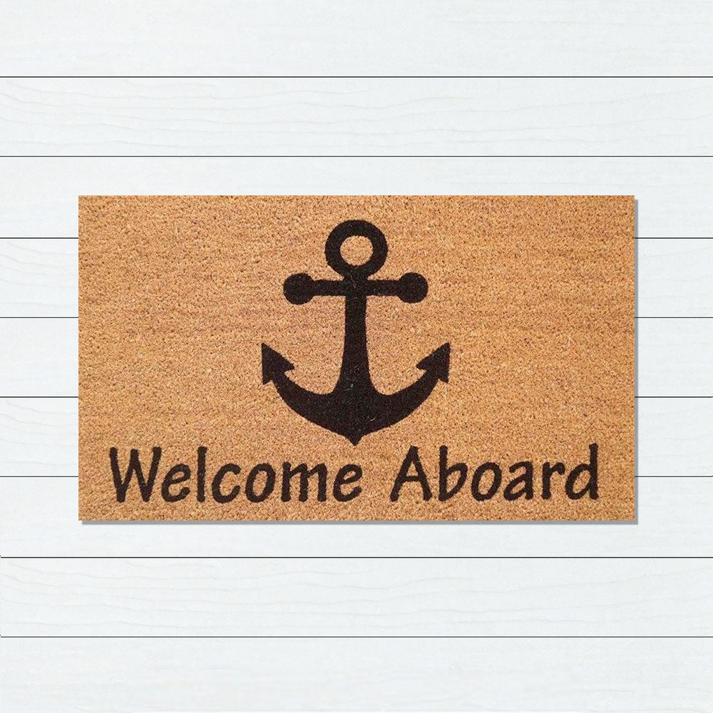Welcome Aboard Latex-Coir Doormat, 45x75cm - Doormats