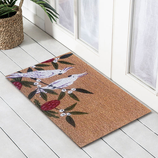 Cocky Bush Latex-Coir Doormat, 45x75cm - Doormats