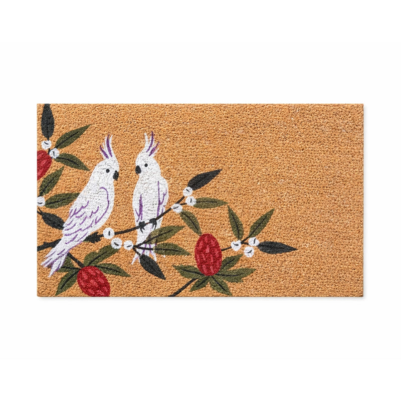 Cocky Bush Latex-Coir Doormat, 45x75cm - Doormats.com.au
