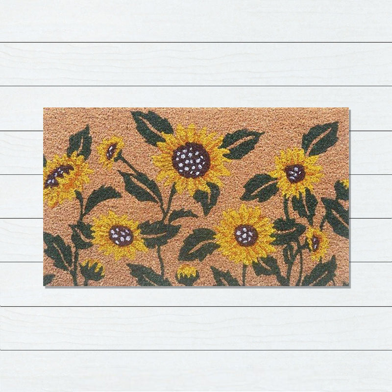 Sunflower Latex-Coir Doormat, 45x75cm - Doormats