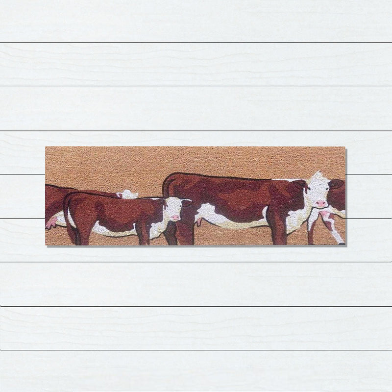 Cow Latex-Coir Doormat, 45x110cm - Doormats
