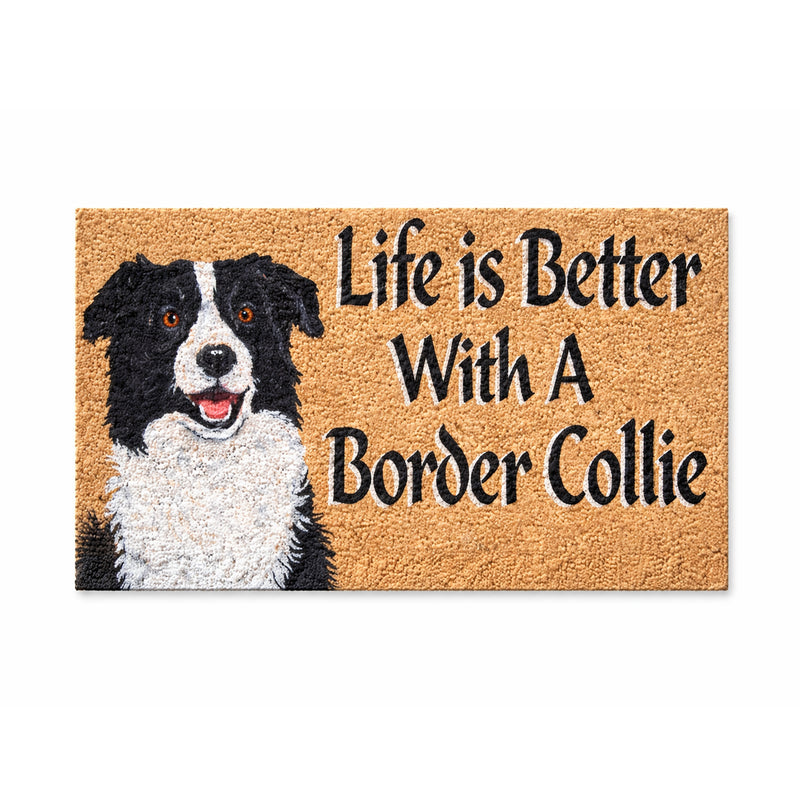 Border Colie Latex-Coir Doormat, 45x75cm - Doormats.com.au