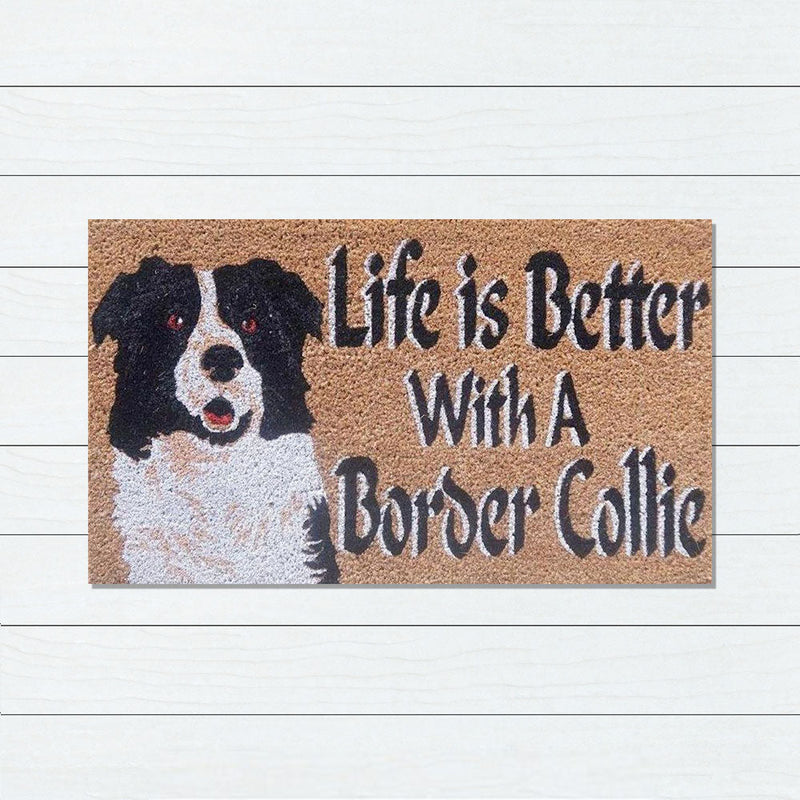 Border Colie Latex-Coir Doormat, 45x75cm - Doormats