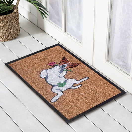 Jack Russel Latex-Coir Doormat, 45x75cm - Doormats