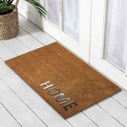 HOME Stainless Steel PVC Backed Coir Doormat 45x75cm