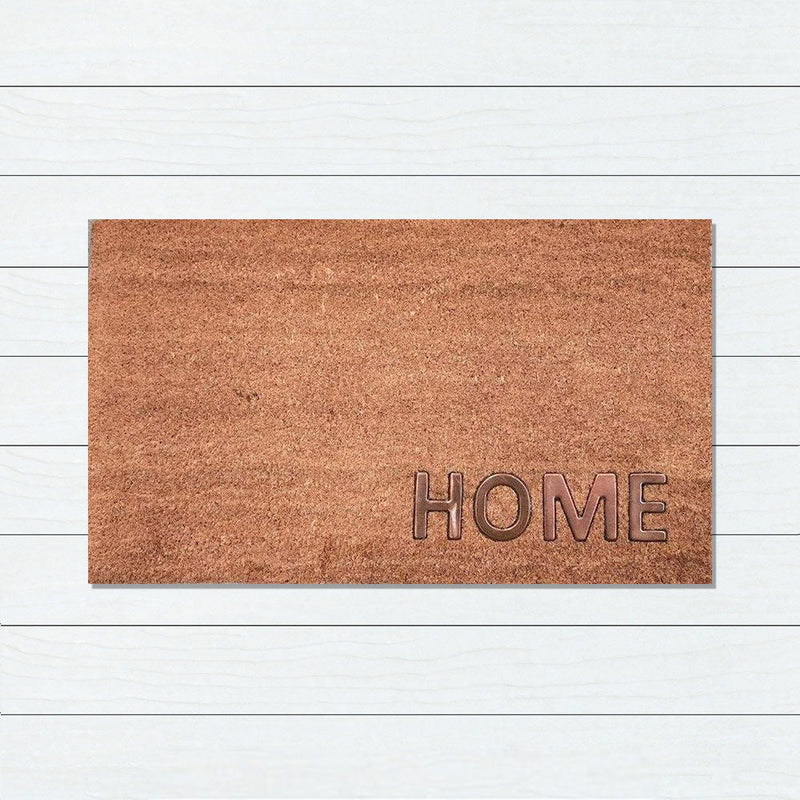 Copper HOME PVC Backed Coir Doormat, 45x75cm - Doormats