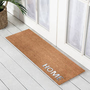 Stainless Steel HOME PVC Backed Coir Doormat, 45x110cm - Doormats