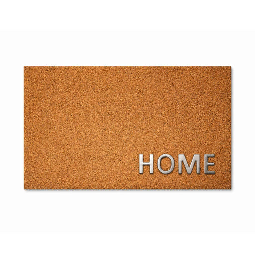 HOME Stainless Steel PVC Backed Coir Doormat 45x75cm