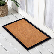 Black Border PVC Backed Coir Doormat, 50x80cm - Doormats