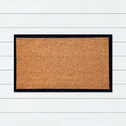 Black Border PVC Backed Coir Doormat, 50x80cm - Doormats