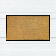 Black Border Latex Backed Coir Doormat, 76x120cm - Doormats