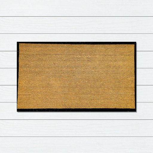Black Border Latex Backed Coir Doormat, 76x120cm - Doormats
