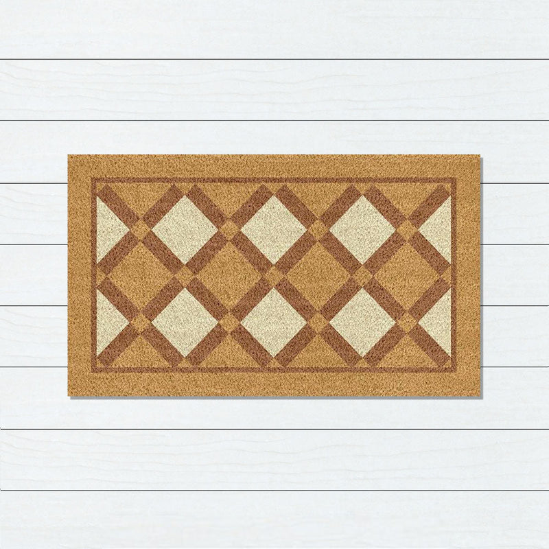 Tile PVC Back Coir Doormat, 45x75cm - Doormats