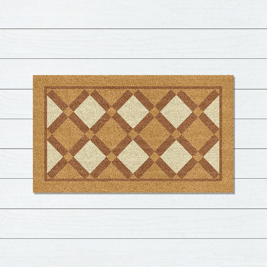 Tile PVC Back Coir Doormat, 45x75cm - Doormats
