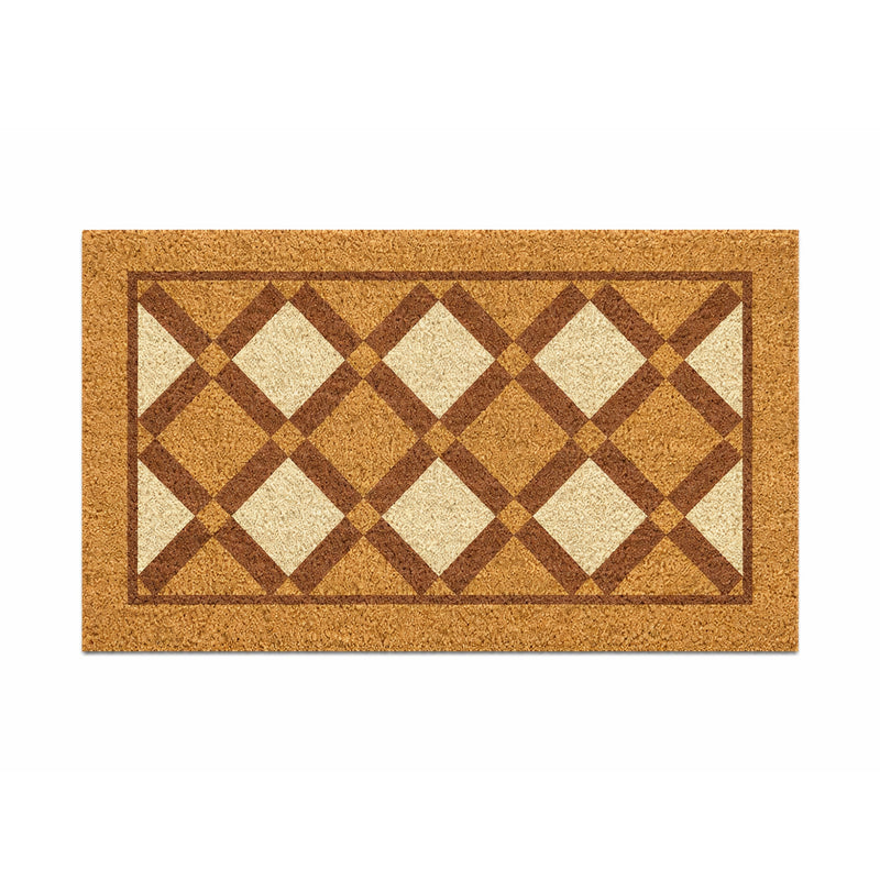 Tile PVC Back Coir Doormat, 45x75cm - Doormats.com.au