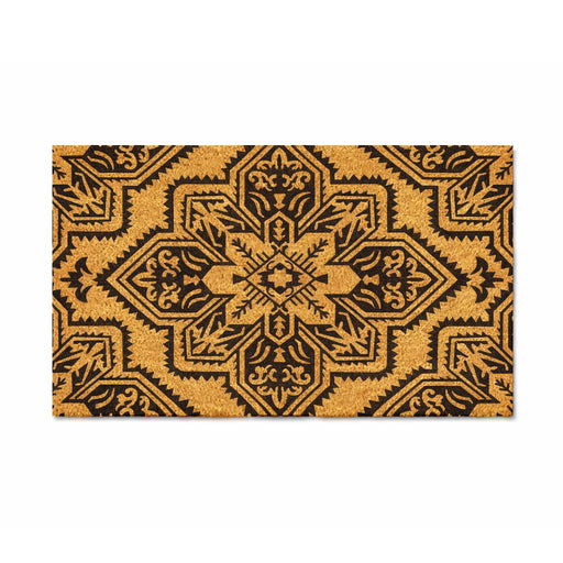 Mosaic Black PVC Backed Coir Doormat, 45x75cm - Doormats.com.au