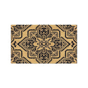 Mosaic Black PVC Backed Coir Doormat, 45x75cm - Doormats