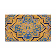 Blue Mosaic PVC Back Coir Doormat, 45x75cm - Doormats.com.au