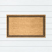 Thin Doube Borders PVC Back Coir Doormat, 45x75cm - Doormats