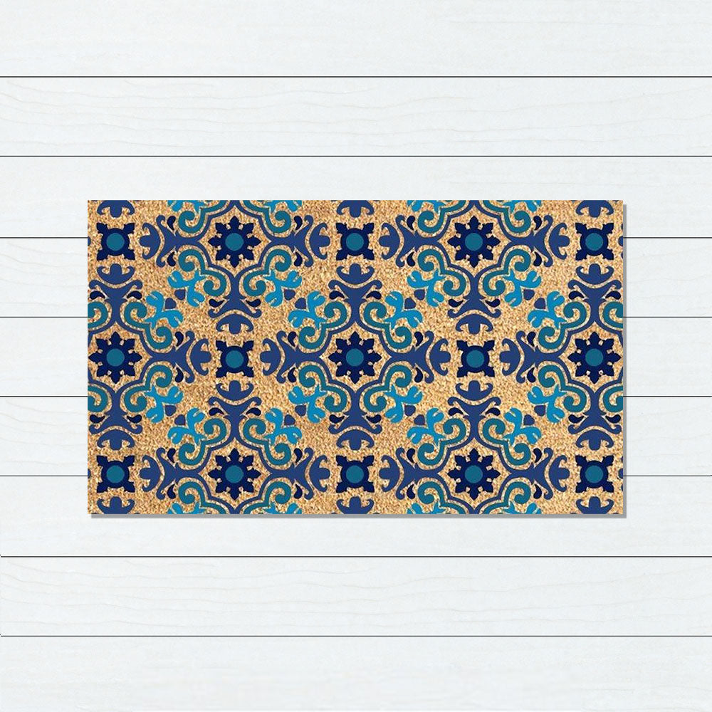 Mosaic PVC Backed Coir Doormat, 45x75cm - Doormats