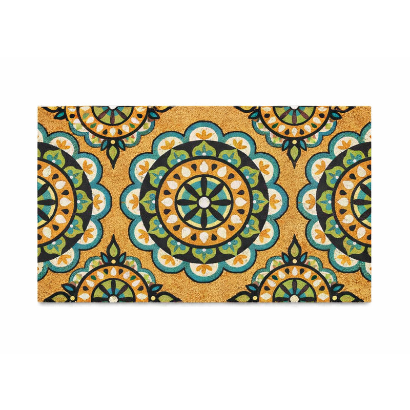 Circles PVC Back Coir Doormat, 45x75cm - Doormats.com.au
