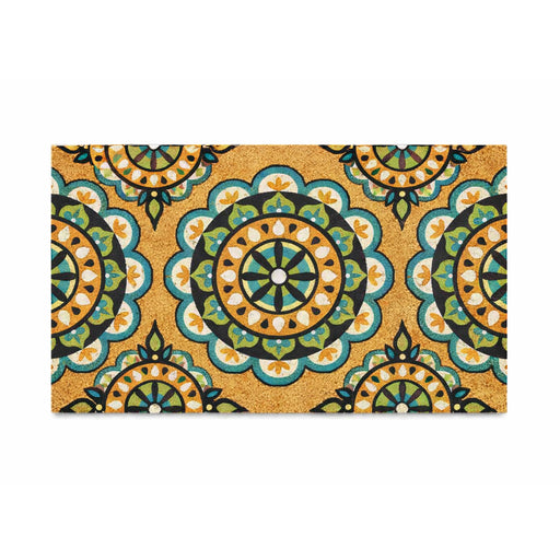 Circles PVC Back Coir Doormat, 45x75cm - Doormats.com.au