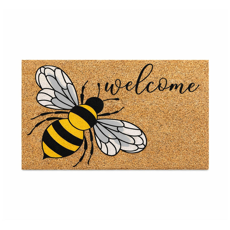 Bee Welcome PVC Back Coir Doormat, 45x75cm - Doormats.com.au
