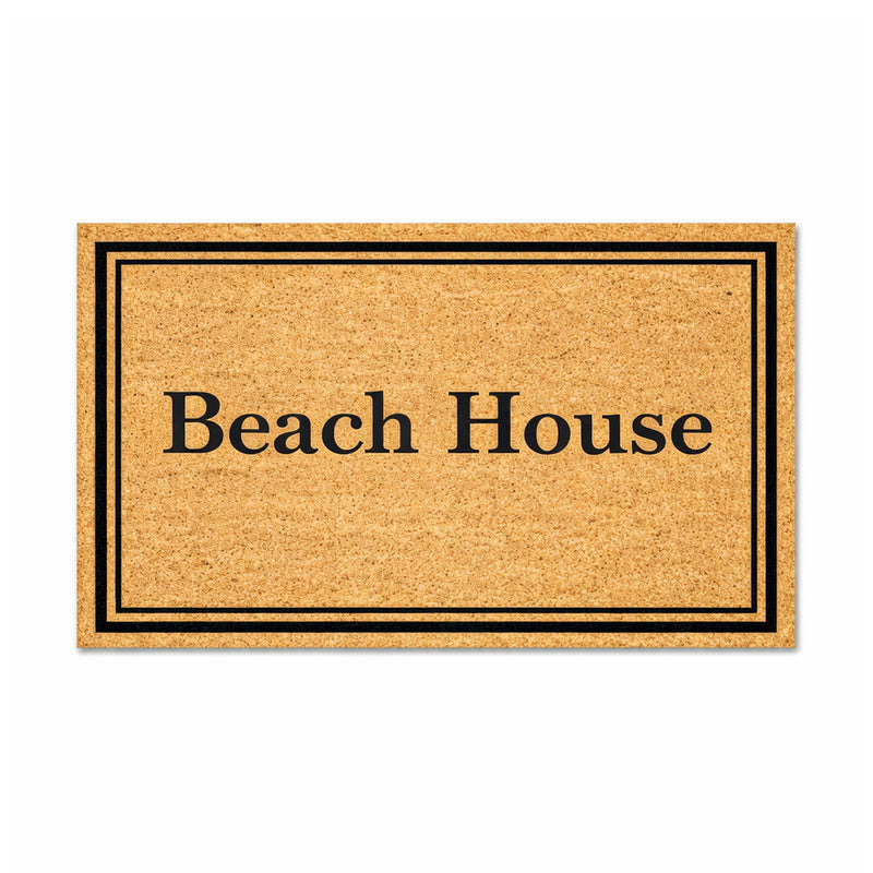 Beach House Classic PVC Back Coir Doormat, 45x75cm - Doormats